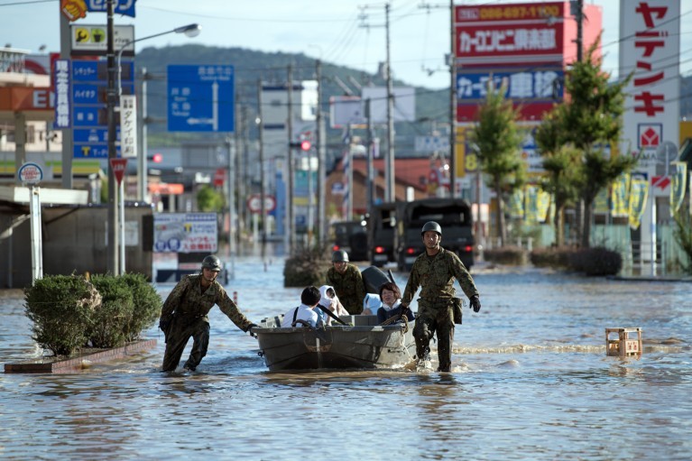 Devastating floods that hit Japan in early July of 2018 were followed before the end of the month by an unprecedented heat wave. Credit: Carl Court/Getty